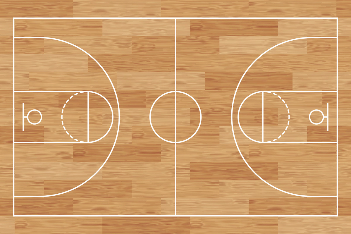 Wooden Basketball Court